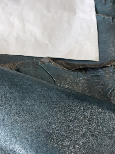 Кожа козы на дублерине для обуви, Azzurra цвет Dark Turquoise 0.8 - 0.9 мм (Италия)